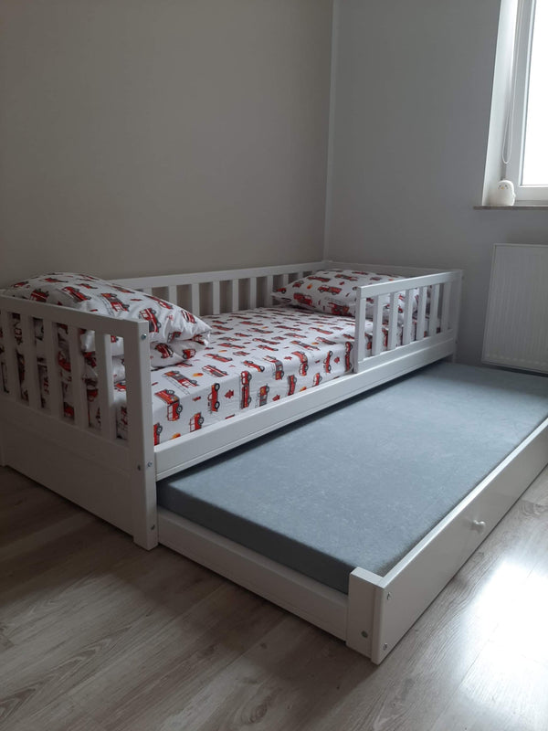 Łóżko bez domku z dodatkowym spaniem białe lub kolor