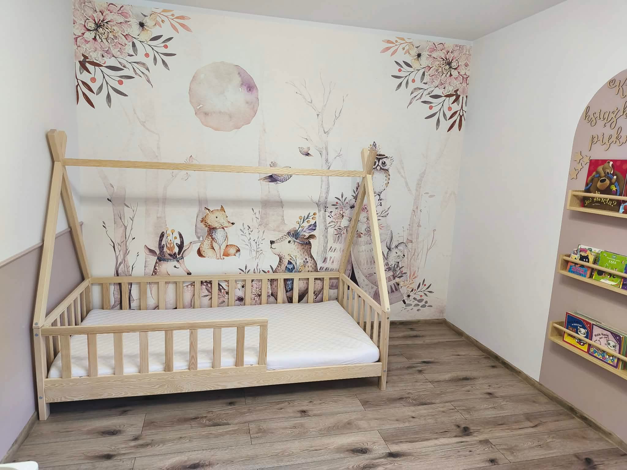 Łóżko tipi naturalne