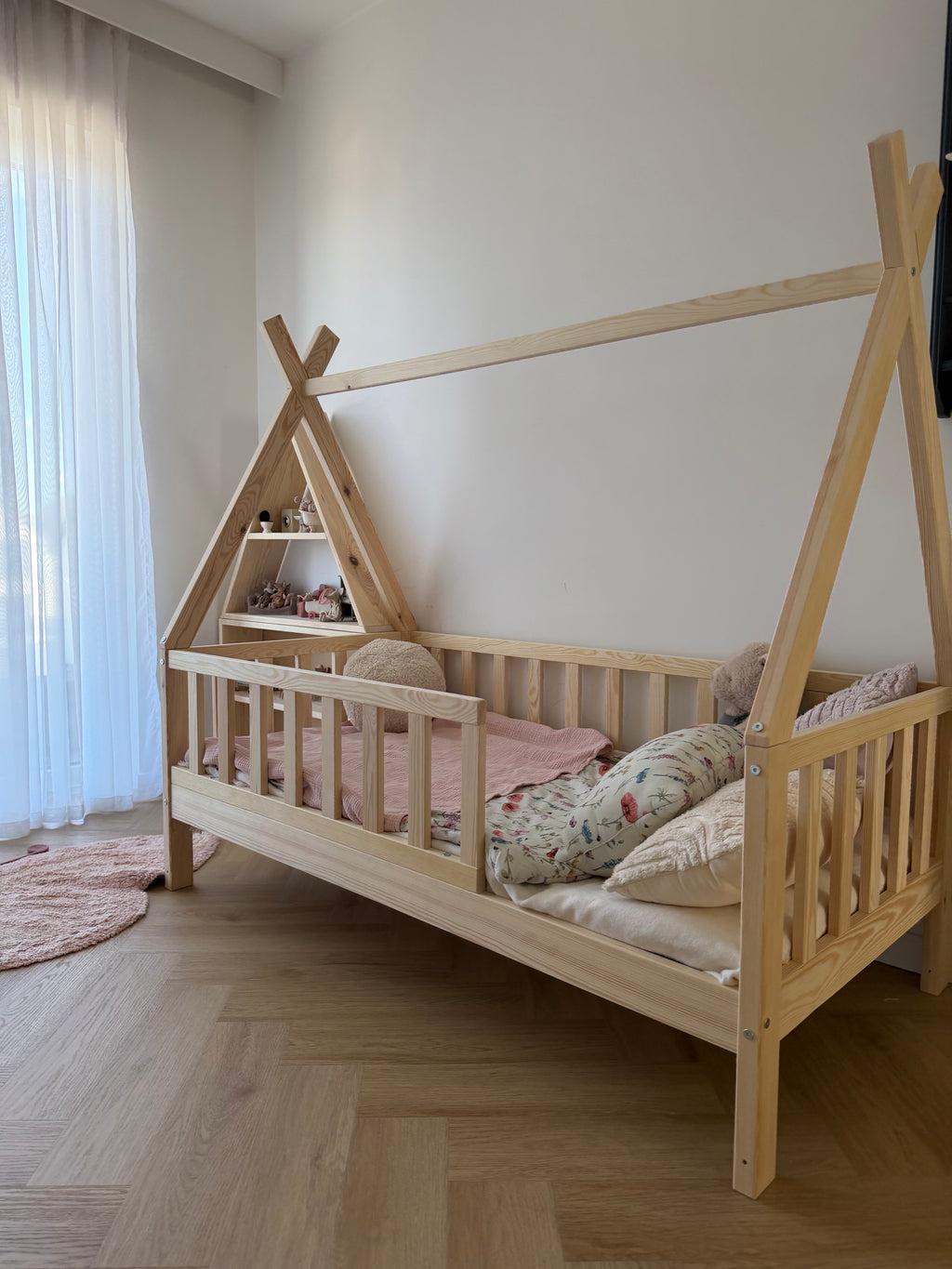 Łóżko tipi naturalne